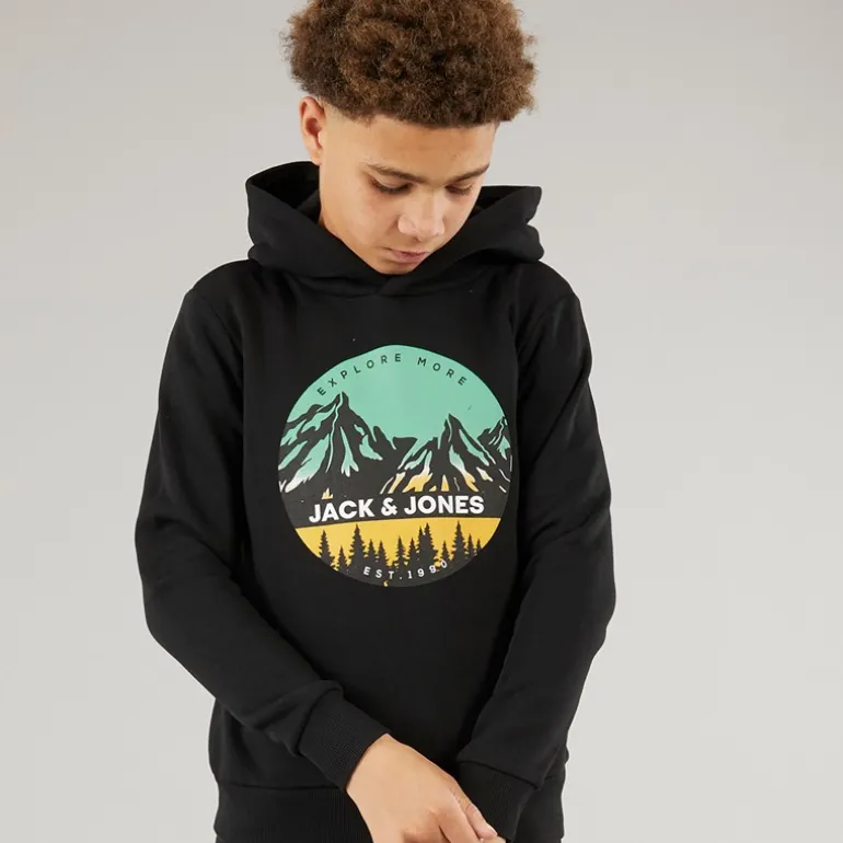 Drenge Peak Hættetrøje Sort