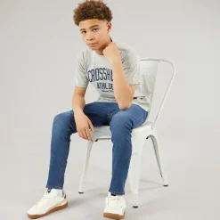 Drenge Slim To Pak Jeans Mellem Vask/Sort Vasket