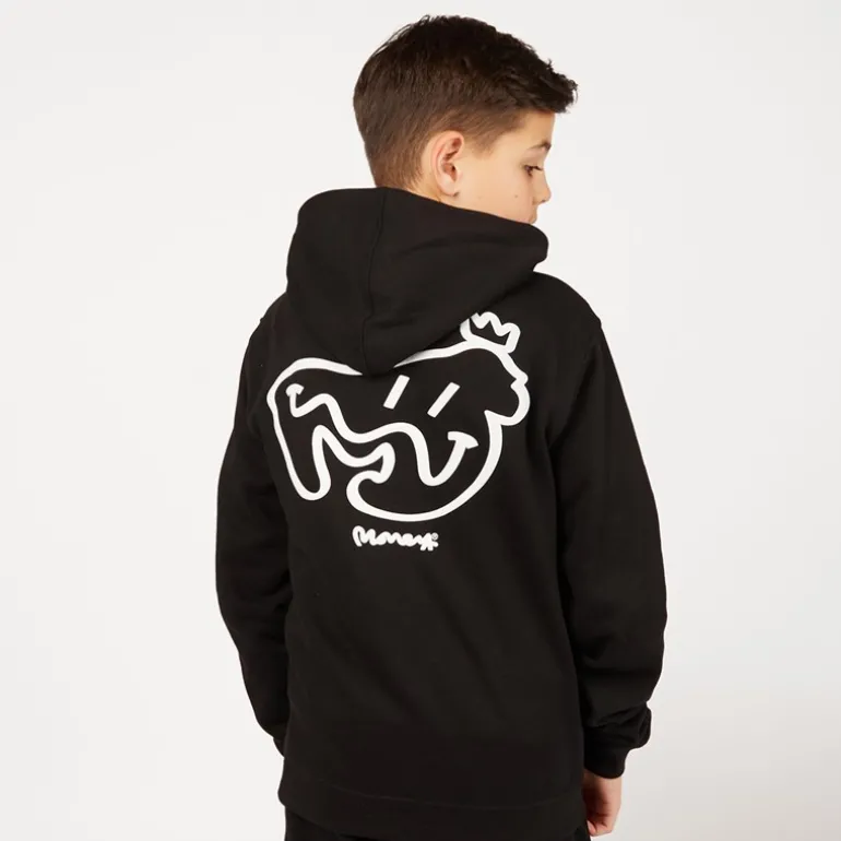 Drenge Smiley Sig Ape Hættetrøjer Sort