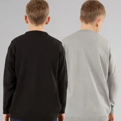 Drenge to pak sweatre sort/​sølvgrå melange