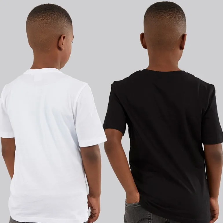 Drenge to pak t shirts sort hvid Black White