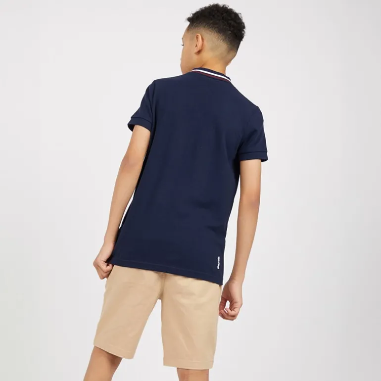 Drenge Trilson Polo Shirt og Chino Shorts Sæt Blå/Sten