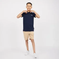 Drenge Trilson Polo Shirt og Chino Shorts Sæt Blå/Sten