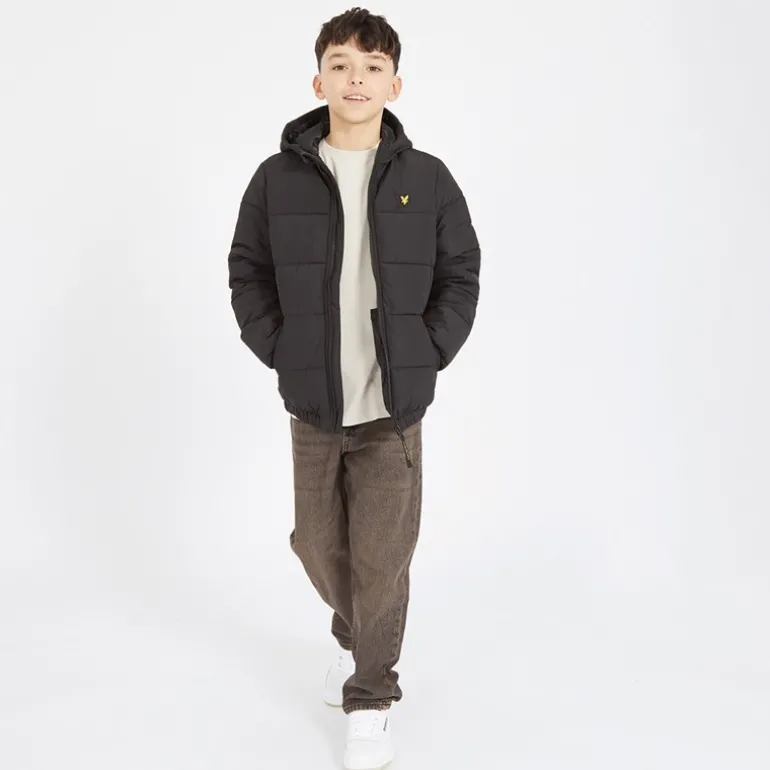 Drenge Vatteret Pufferjakke Z865 Jet Sort