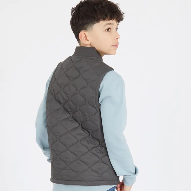 Drenge Vatteret Vest W635 Gunmetal