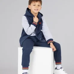 Drengenes Renato Logo Hættetrøje Og Joggingbukser Sæt Blå/​Grå