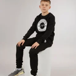 Drengenes Thomas Sweatshirt Og Joggingbukser Træningssæt Sort