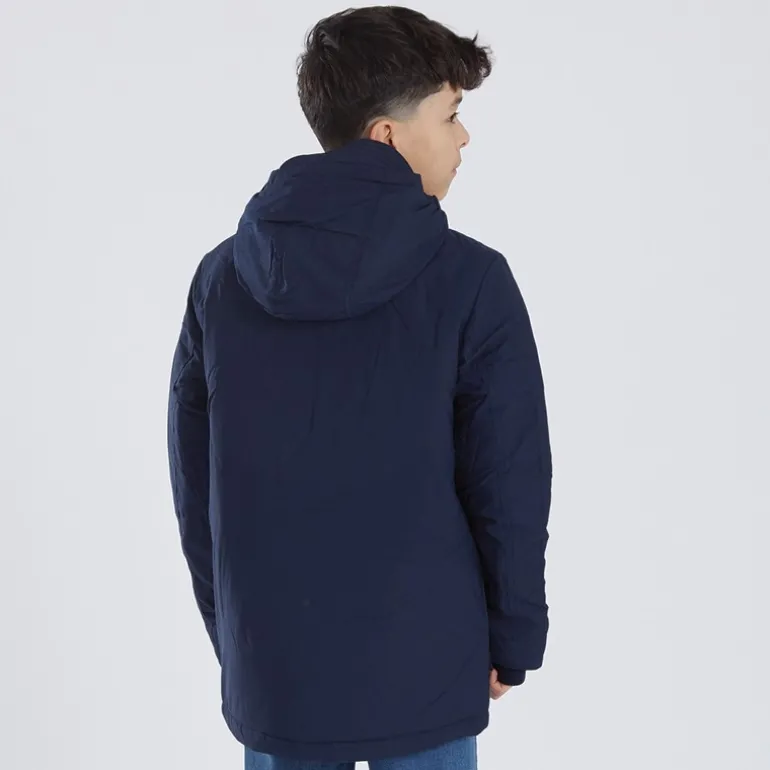 Drengeparka med spids foran Marineblå Blazer