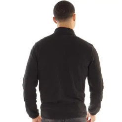 Fleecejakke til Herre med lynlås, sort