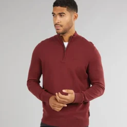 Herre 1/​4 Zip Funnel Neck Jumper Vin
