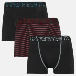 Herre Akiro Tre Pak Underbukser Garnfarvede Striber/Sort/Sort