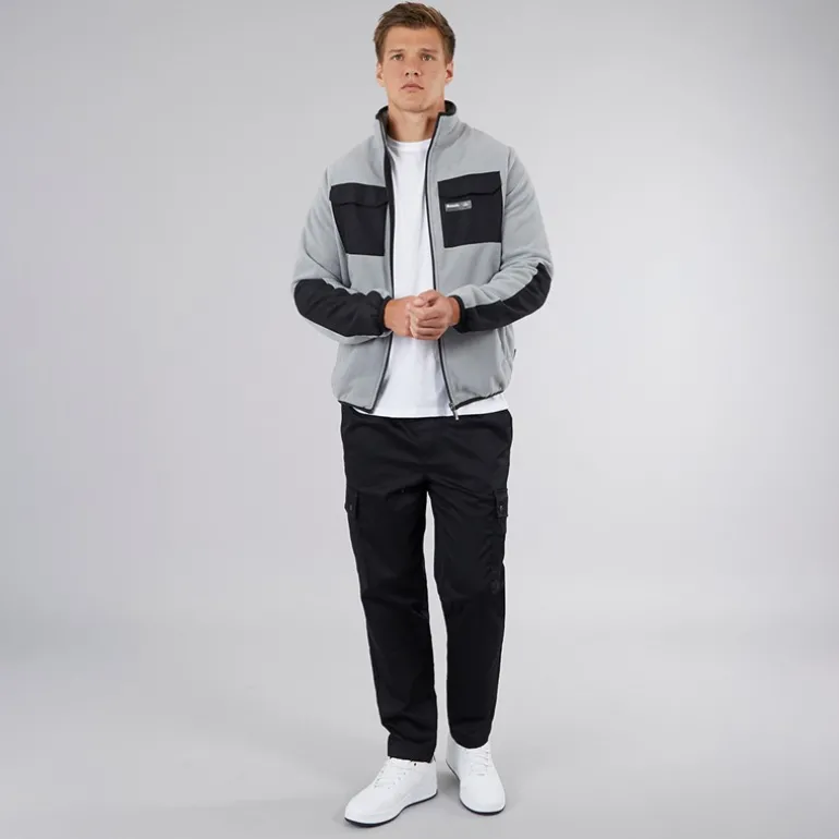 Herre Anders Funnel Neck Fleece Circular Grå