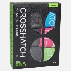 Herre Astral Tre Pak Boxer Shorts Charcoal Marl