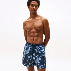 Herre Badeshorts Blomster Tropisk AOP Desert Sky