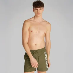 Herre Badeshorts Brændt Oliven