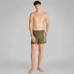 Herre Badeshorts Brændt Oliven