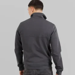 Herre Bastien 1/​2 Lynlås Sweatshirt Dark Grey Solid