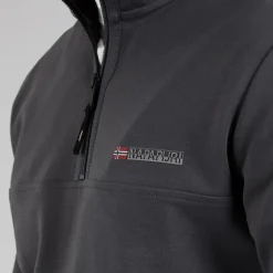 Herre Bastien 1/​2 Lynlås Sweatshirt Dark Grey Solid