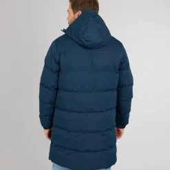 Herre Belvoir Vandtæt Foret Lang Jakke Navy