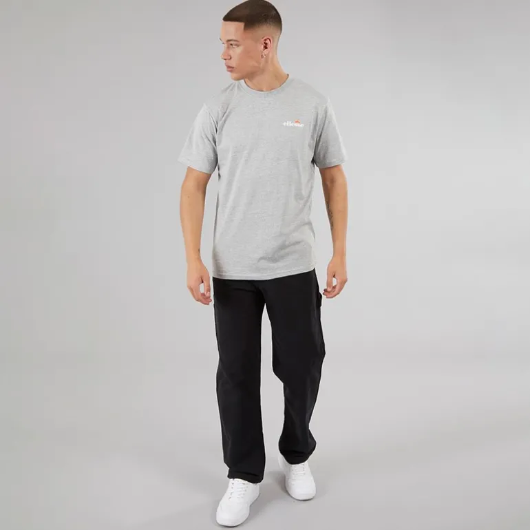 Herre Benzina Heritage Bag Logo T-shirt Grey Marl