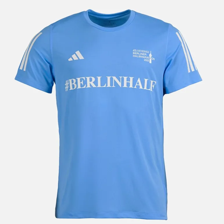 Herre Berlin Halv Marathon Løbe Top Blue Burst