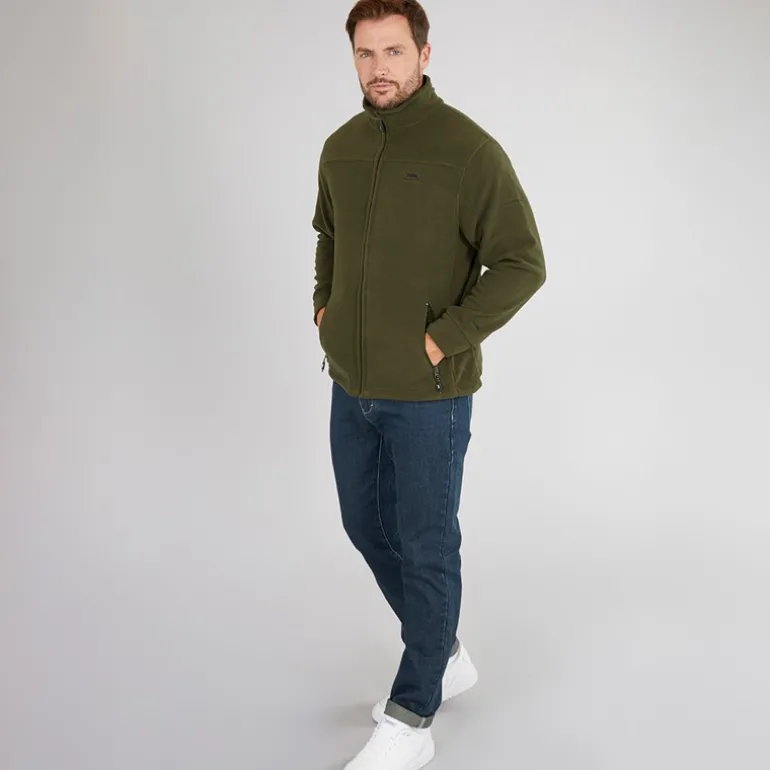 Herre Bernal Fuld Lynlås Fleece Jakke Mørk Vinstok