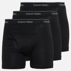 Herre bomuld stretch tre pak bokser trusser Sort