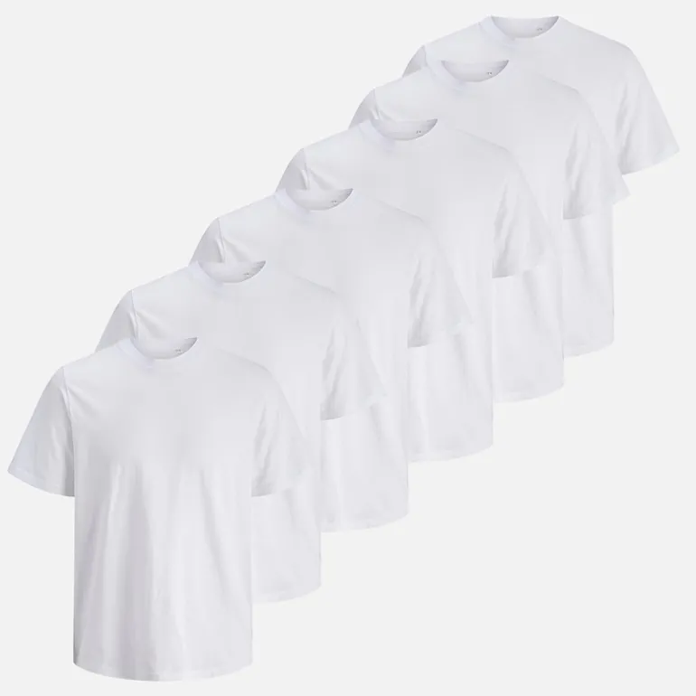 Herre Breeze Standard Seks Pakke T-Shirts Hvid