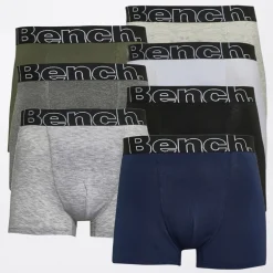 Herre Burchard Syv-pak Boxers Ecru Melange/​Khaki/​Hvid/​Antracit Melange/​Sort/​Grå Melange/​Marineblå