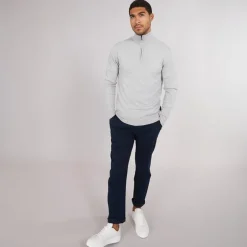 Herre Cash 1 /​ 2 Zip Jumper Lys Grå Mel