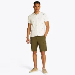 Herre Critter Reg Polo Elfenben Blomsterblad