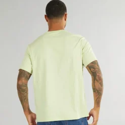 Herre Curve Varsity Log T-Shirt Aloe Wash