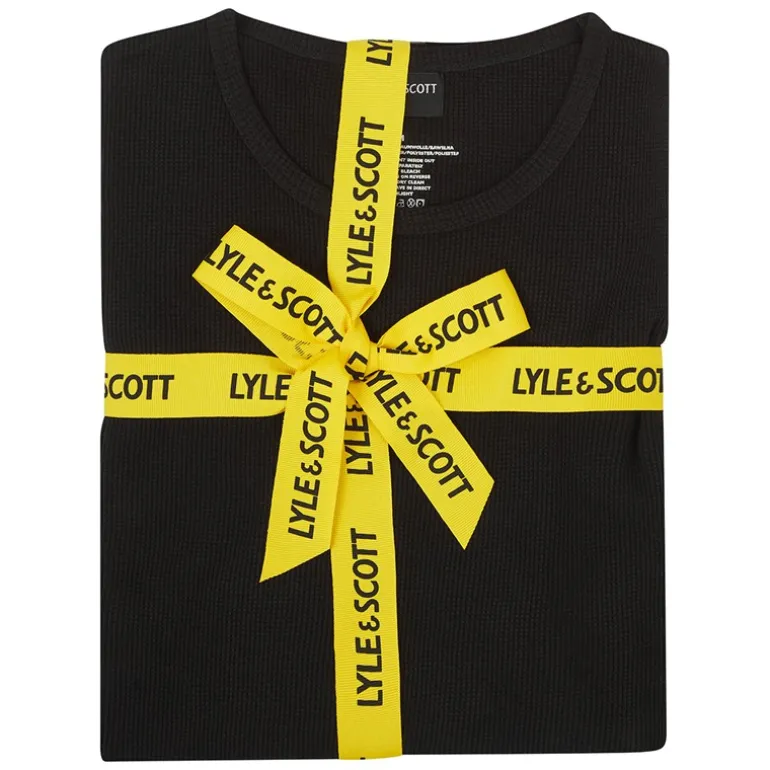 Herre Deveron T Shirt Og Loungewear Bukser Sæt Sort/Grey Marl