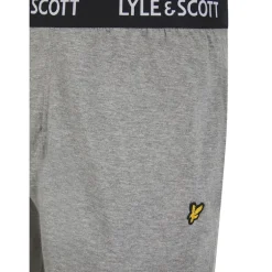 Herre Deveron T Shirt Og Loungewear Bukser Sæt Sort/Grey Marl