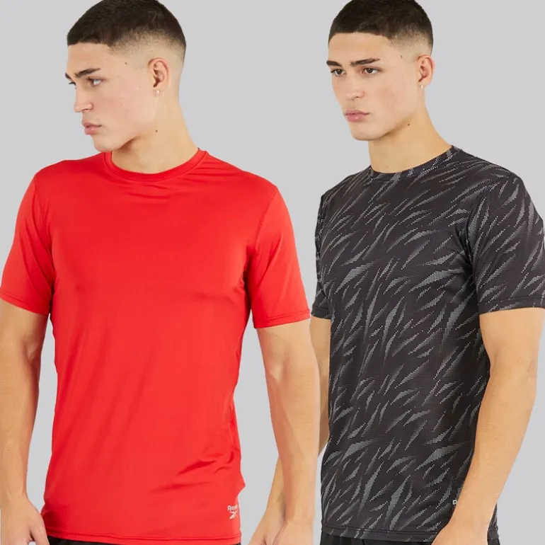 Herre Diallo Performance To Pak T Shirts Sort Print/Rød