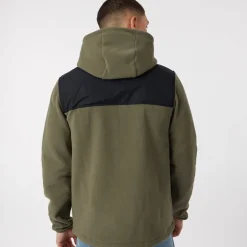 Herre Drago Fleecejakke med hætte Khaki