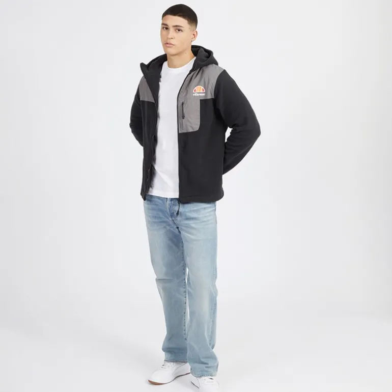 Herre Drago Fleecejakke med hætte Sort