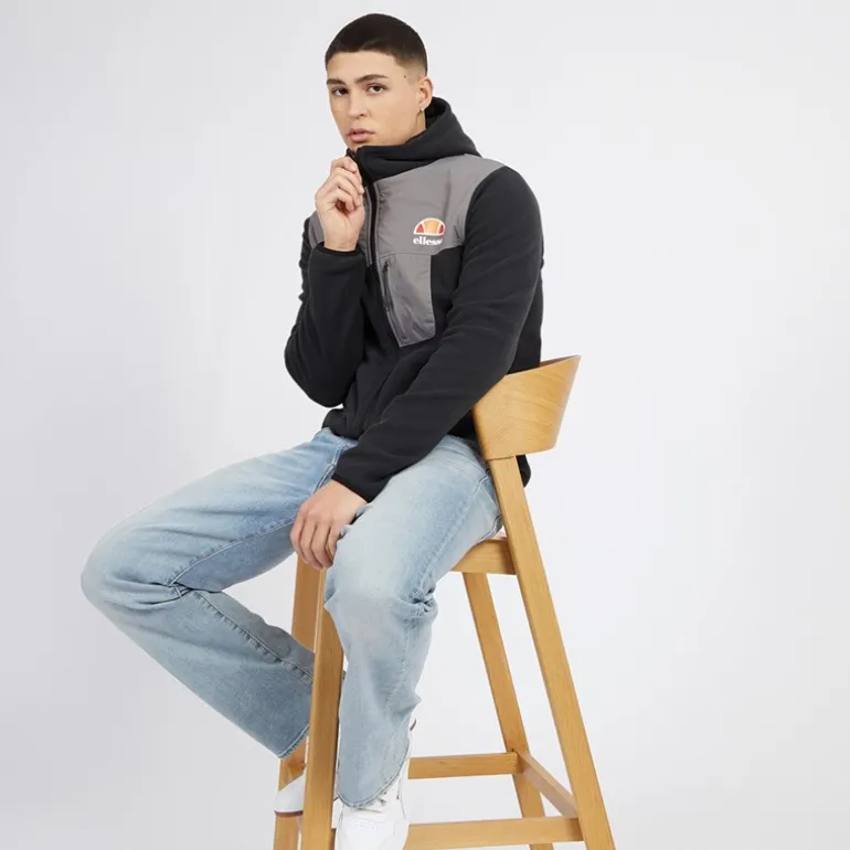 Herre Drago Fleecejakke med hætte Sort