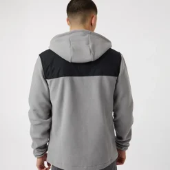 Herre Drago Fleecejakke med hætte Lysegrå