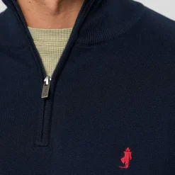 Herre Eli Strik Sweater Dark Sapphire