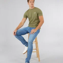 Herre Envoy Fem-pak T-shirts Sort/Lyse Khaki/Hvid/Sten/Stålgrå