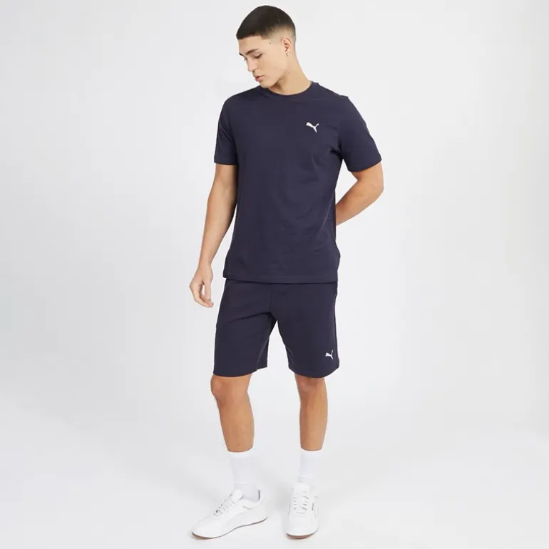 Herre Essentials Lille Logo Fleece Shorts Ny Blå Marine