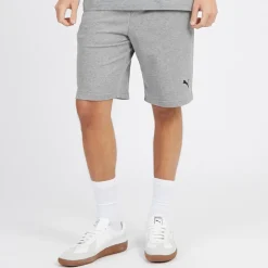 Herre Essentials Lille Logo Fleece Shorts Mellem Grå Melering