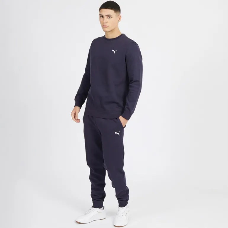 Herre Essentials Lille Logo Rundhals Trøje Mørkeblå