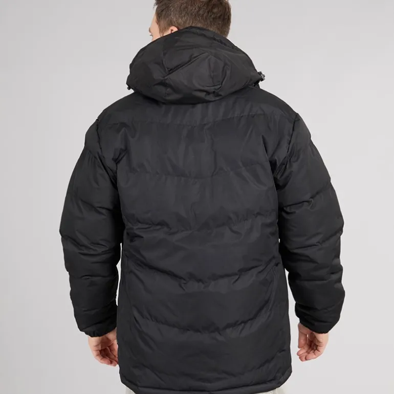 Herre Farsley Vandtæt Foret Jakke Sort