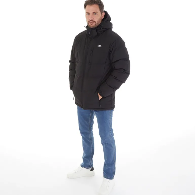 Herre Farsley Vandtæt Foret Jakke Sort