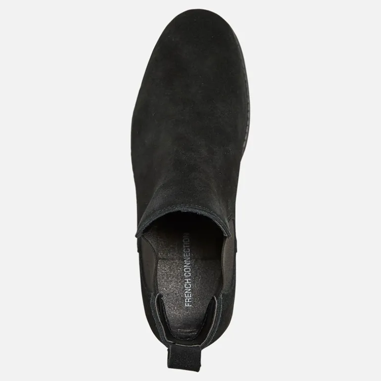 Herre FC Suede Chelsea Støvler med Knopper Sort Suede