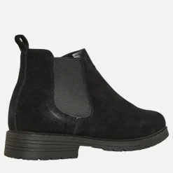 Herre FC Suede Chelsea Støvler med Knopper Sort Suede