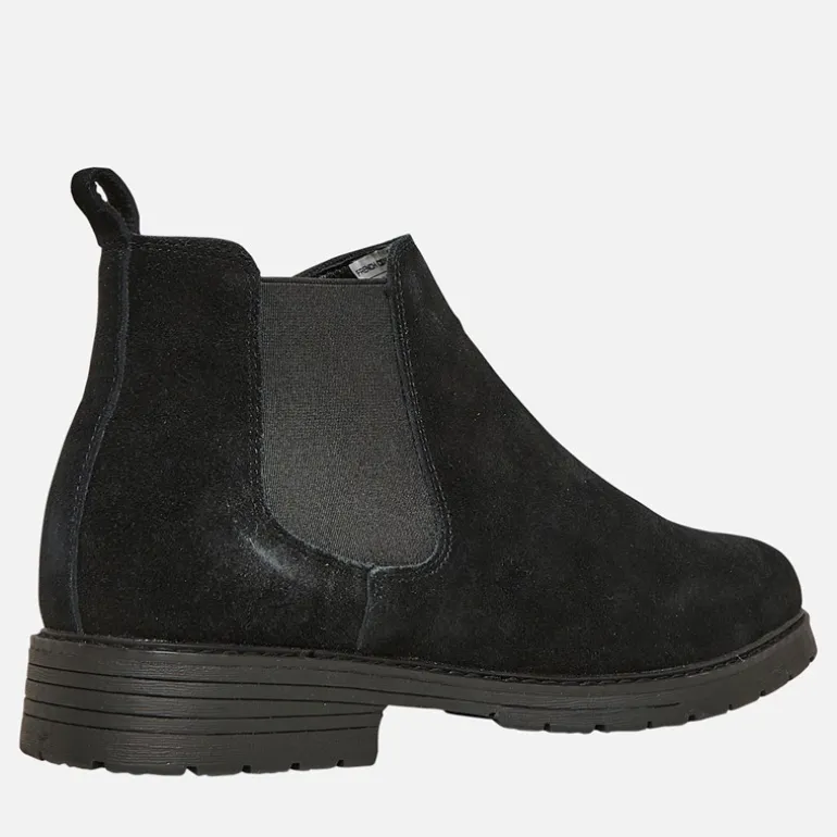 Herre FC Suede Chelsea Støvler med Knopper Sort Suede