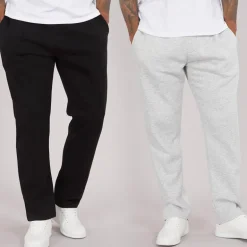 Herre FC To Pak Åben Joggingbukser Sort / Lysegrå Melering